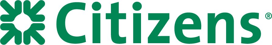 Citizens Bank logo with green text and a green geometric emblem on the left.